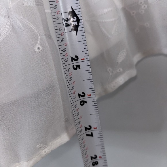 Lulus Cutest Icon White Embroidered Off Shoulder Puff Sleeve Mini Dress Small - Picture 5 of 8